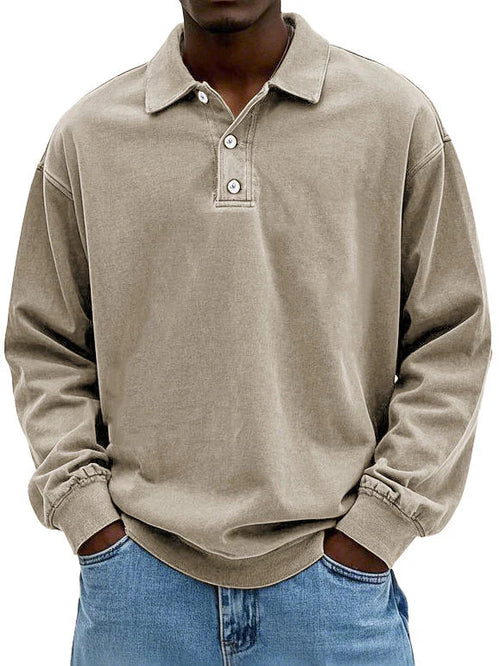 Poloshirt Heren met Lange Mouwen