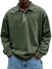 Poloshirt Heren met Lange Mouwen