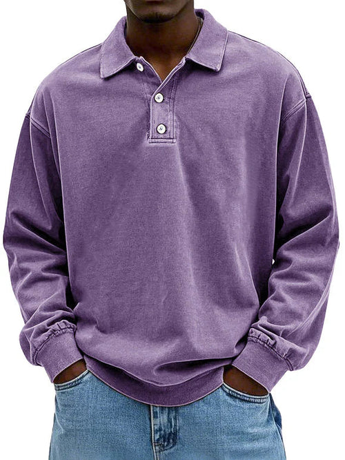 Poloshirt Heren met Lange Mouwen