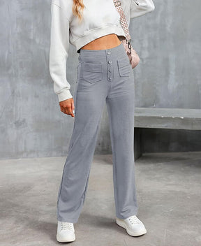 Monarch Wear - Casual Rechte Pantalon met Hoge Taille