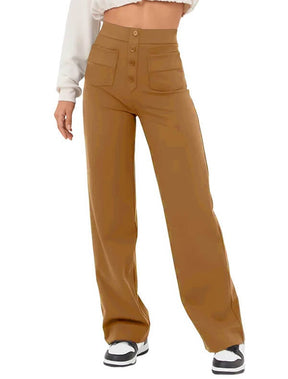 Monarch Wear - Casual Rechte Pantalon met Hoge Taille