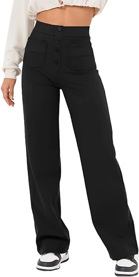 Monarch Wear - Casual Rechte Pantalon met Hoge Taille