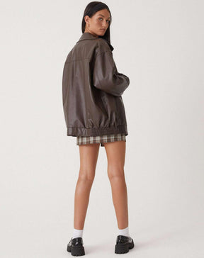 Sophia | Oversized PU-Leren Jas Dames – Modieuze Look, Hoogwaardig Kunstleer